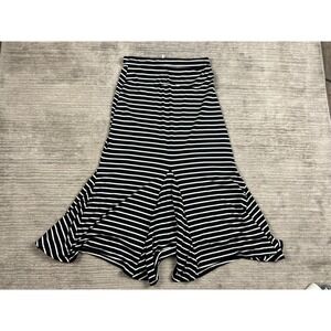 Level Eight Maxi Skirt Womens Large Black Striped Mermaid Style 03350M Casual